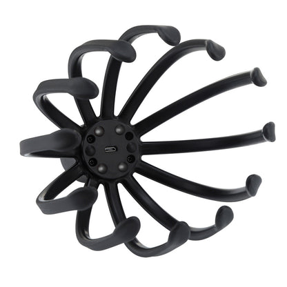 Head Scalp Massager Electric Octopus Claw Scalp Massage Tool Portable Muscle Relaxation Equipment -Black