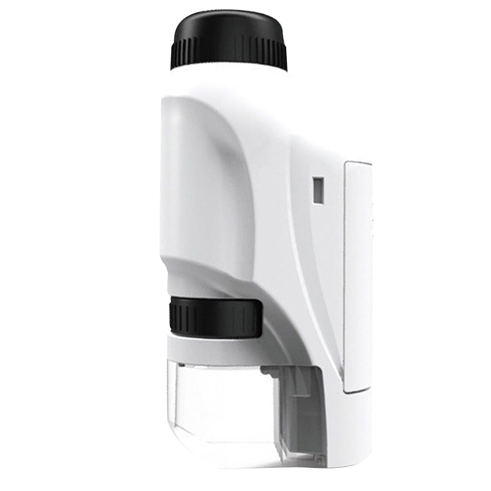 Toy 2Pcs Pocket Microscope Science Toys Educational Microscope Kit for Kids Portable -White