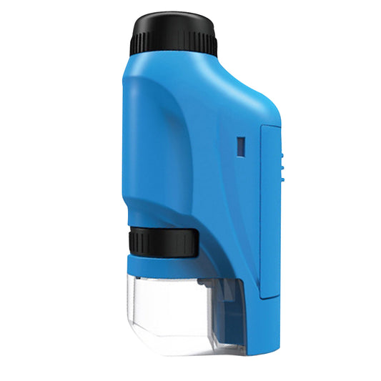 Toy Pocket Microscope Science Toys Educational Microscope Kit for Kids Portable -Blue