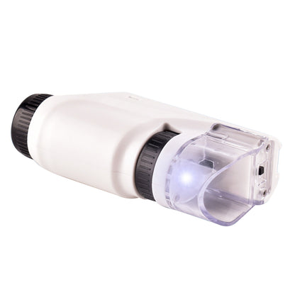 Toy 2Pcs Pocket Microscope Science Toys Educational Microscope Kit for Kids Portable -White