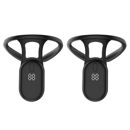 2pcs Soothing Neck Instrument Body Shaping Portable Lymphatic Drainage Device Neck Massager - Black