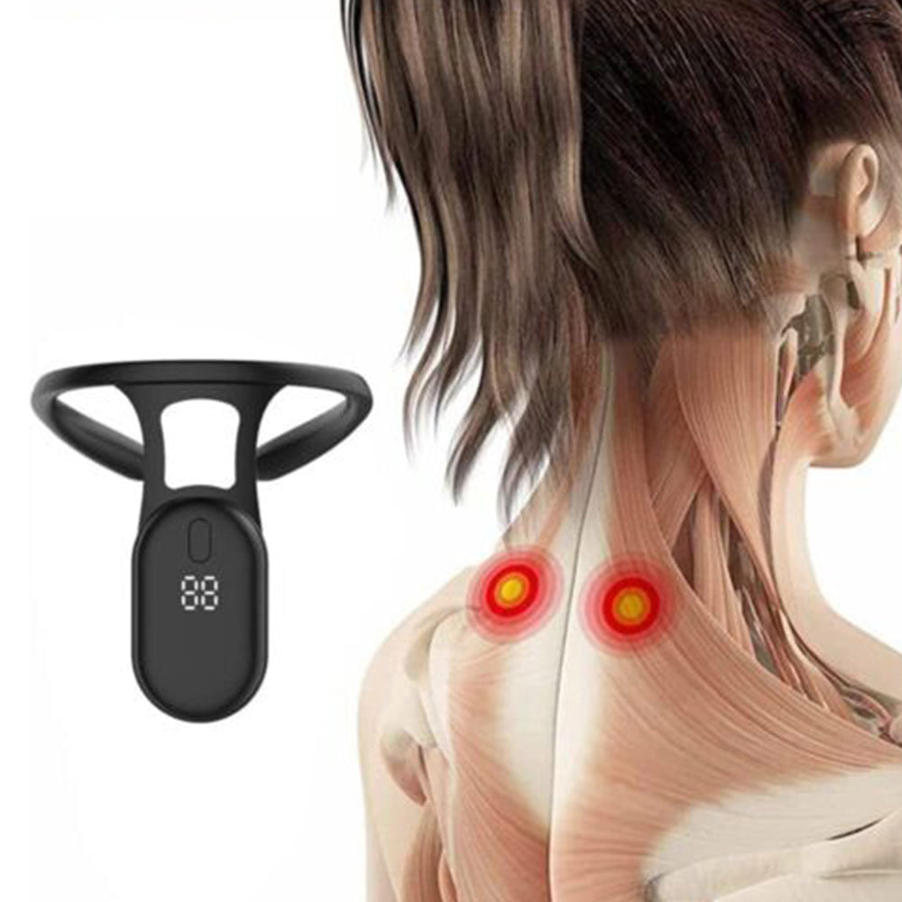 2pcs Soothing Neck Instrument Body Shaping Portable Lymphatic Drainage Device Neck Massager - Black