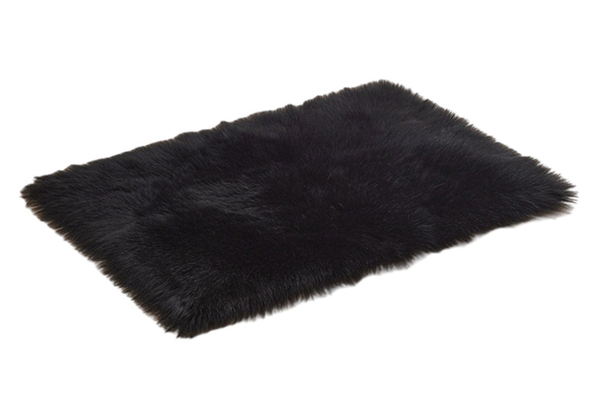Soft Modern Indoor Shaggy Area Rug for Bedroom Livingroom Home Decorative-Black