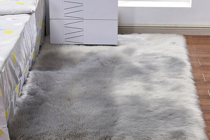Soft Modern Indoor Shaggy Area Rug for Bedroom Livingroom Home Decorative-Gray