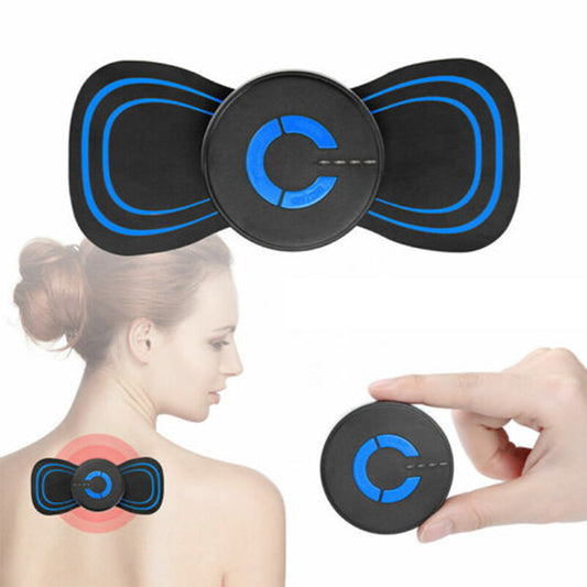 Portable Electric Neck Back Massager EMS Cervical Massage Patches Relief Pain