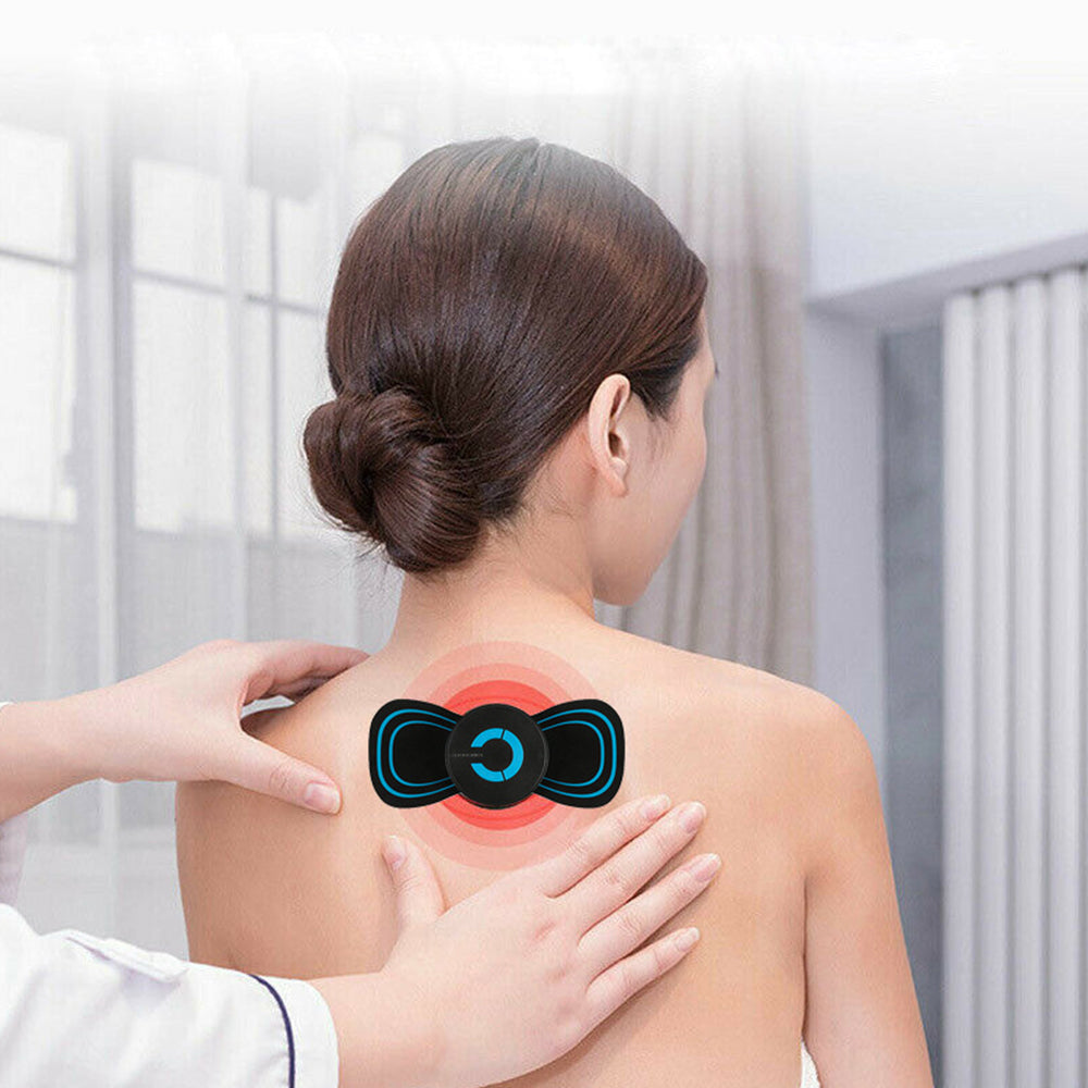 Portable Electric Neck Back Massager EMS Cervical Massage Patches Relief Pain