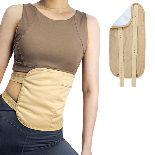 Castor Oil Pack Kit Compress Reusable Wrap Belt for Inflammation Toxin Remover Khaki