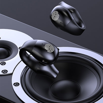 Wireless Headphones Wireless Earbuds 2pcs Wireless Bluetooth Headphones Ear Clip Earphones Sports Earbuds With LED Power Display Charging Case -Black and White