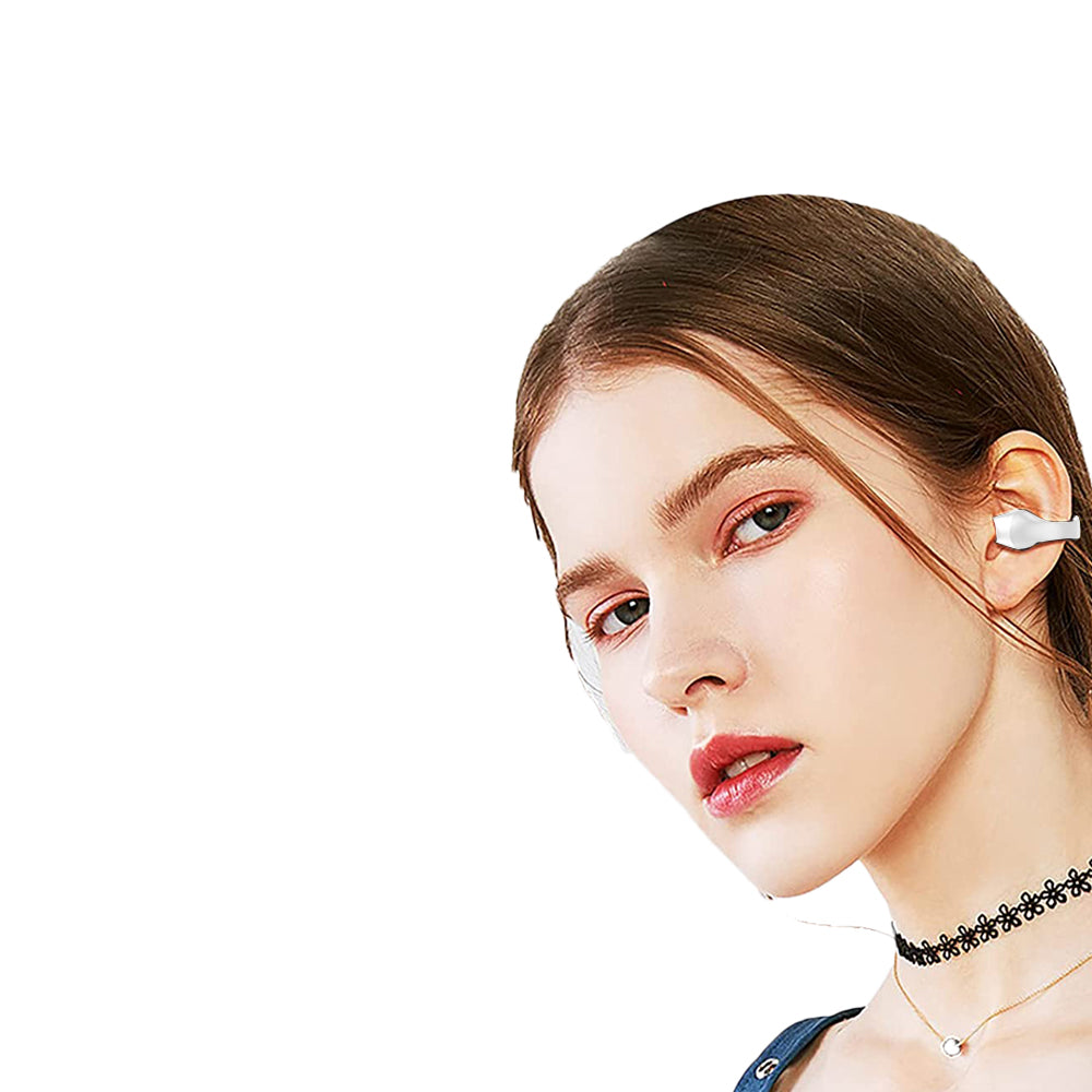 Wireless Headphones Wireless Earbuds Wireless Bluetooth Headphones Ear Clip Earphones Sports Earbuds With LED Power Display Charging Case -White