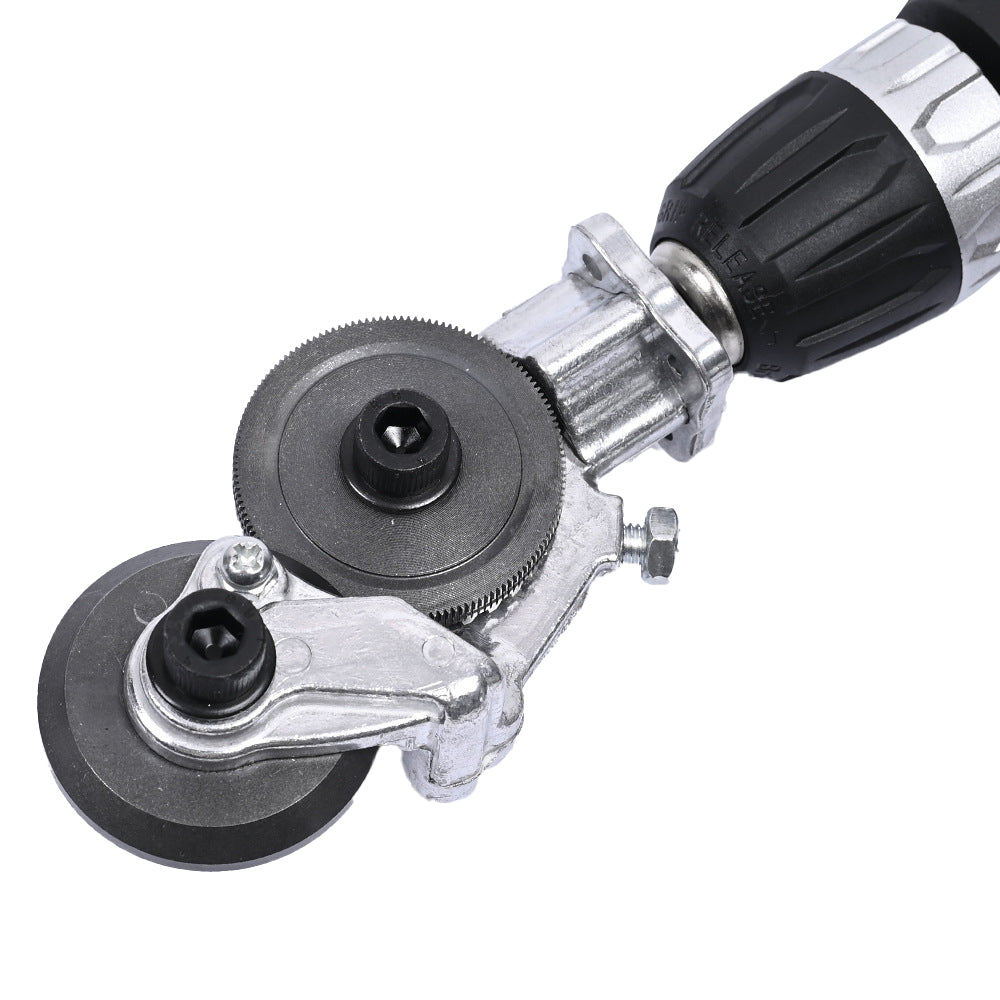 Electric Drill Plate Cutter DIY Metal Drill Attachment for Cutting Iron Steel -Silver