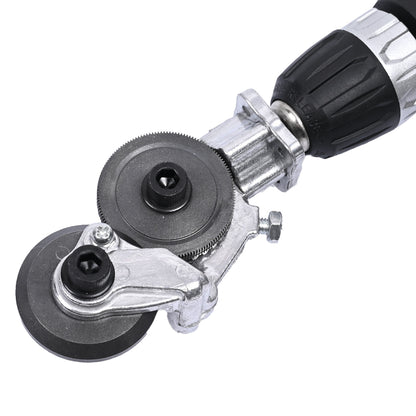 Electric Drill Plate Cutter DIY Metal Drill Attachment for Cutting Iron Steel -Silver