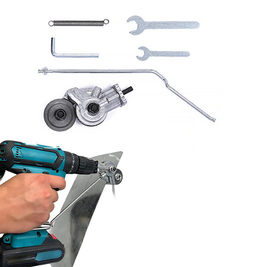 Electric Drill Plate Cutter DIY Metal Drill Attachment for Cutting Iron Steel -Silver