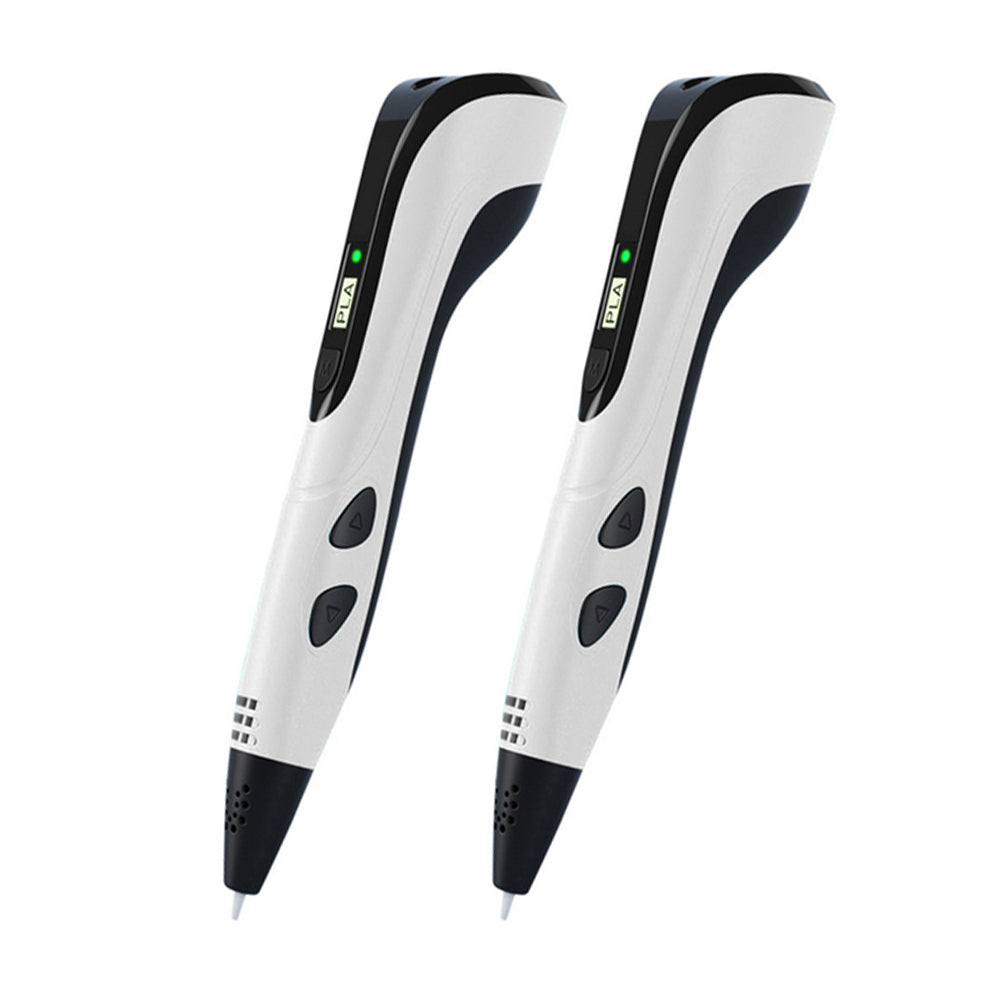 Toy 2Pcs 3D Printing Pen DIY Drawing Pen for kids Adult Creatived Toy 10 Colors-White