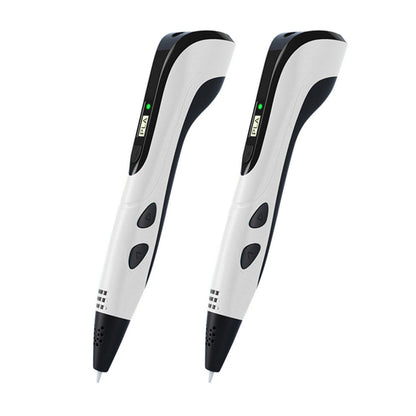 Toy 2Pcs 3D Printing Pen DIY Drawing Pen for kids Adult Creatived Toy 10 Colors-White