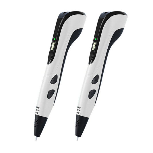 Toy 2Pcs 3D Printing Pen DIY Drawing Pen for kids Adult Creatived Toy 10 Colors-White