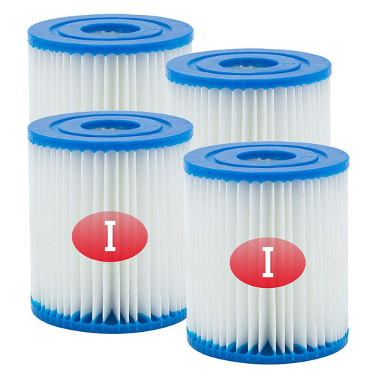 4 Pieces Pool Filter Replacement Compatible with Bestway Type I Filter 58093