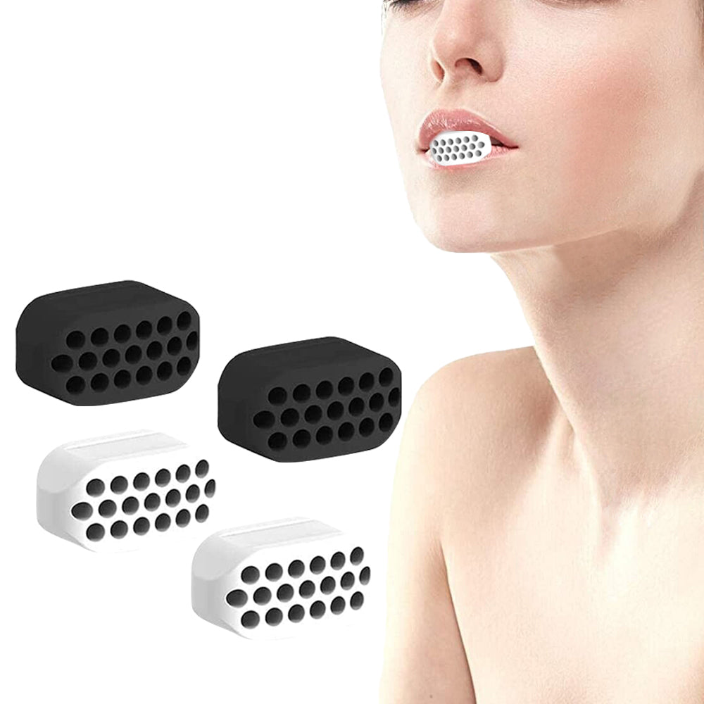 Set of 4pcs Jawline Trainer Neck Toner Jaw Training Fitness Ball Face Muscle Exerciser