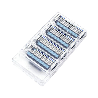 Set of 8 Pcs Beard Shaving Replacements for Gillette Fusion 3 Series Razor Shaving 3-Layer Blades Shaver Refill Cartridges