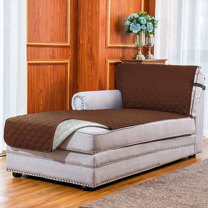 L Shaped Sectional Sofa Chaise Lounge Slipcover Sofa Protector -Coffee