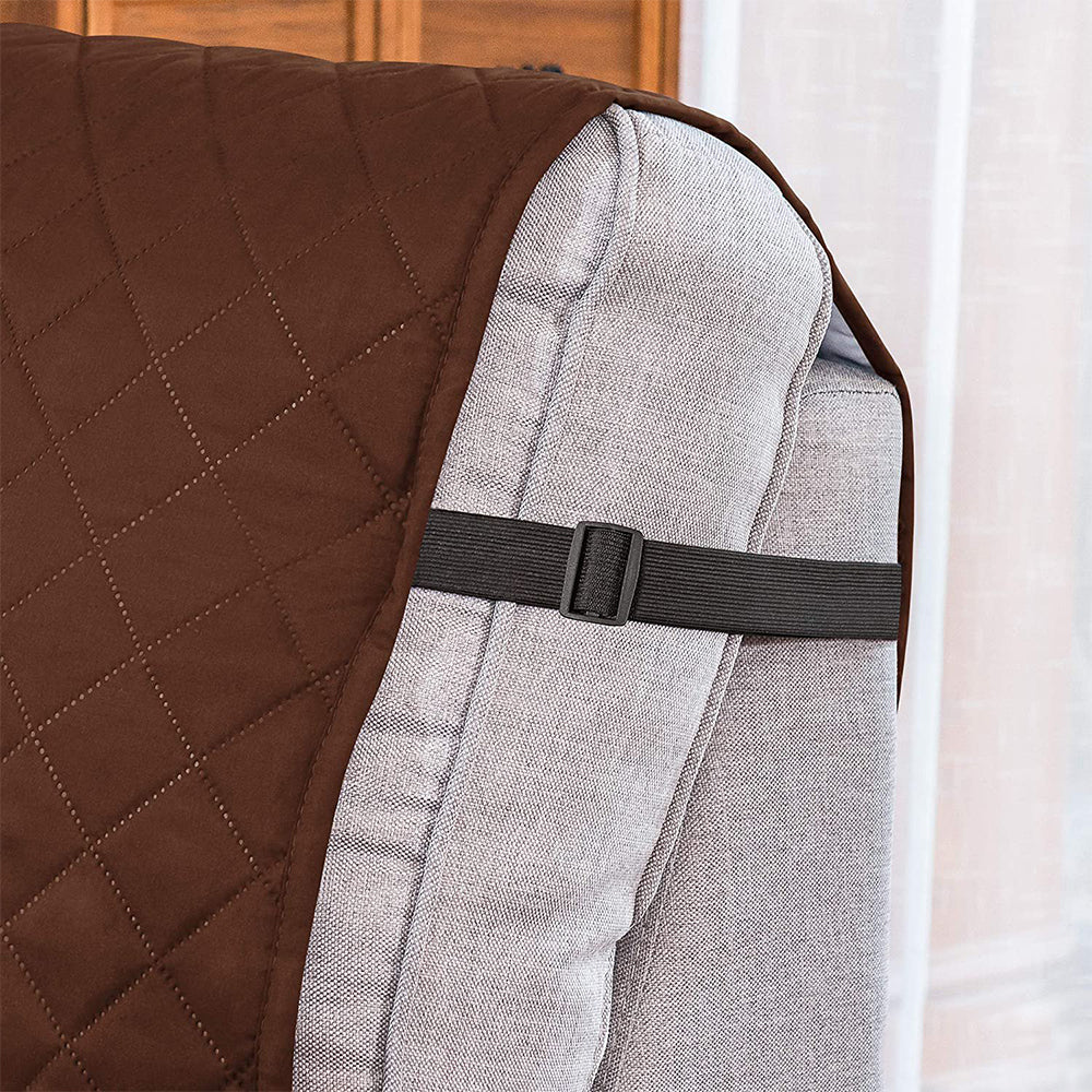 L Shaped Sectional Sofa Chaise Lounge Slipcover Sofa Protector -Coffee
