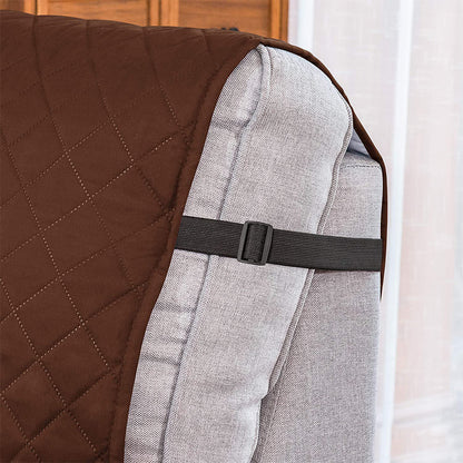L Shaped Sectional Sofa Chaise Lounge Slipcover Sofa Protector -Coffee