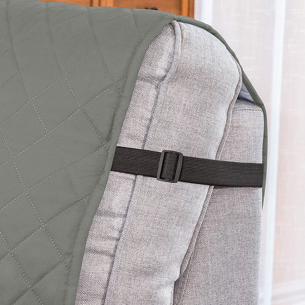 L Shaped Sectional Sofa Chaise Lounge Slipcover Sofa Protector -Grey
