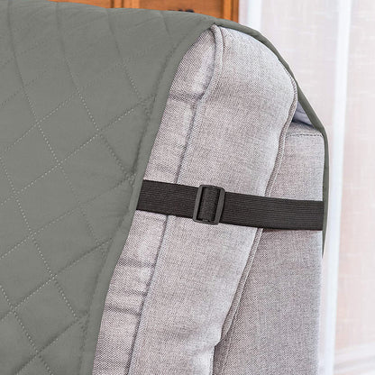 L Shaped Sectional Sofa Chaise Lounge Slipcover Sofa Protector -Grey