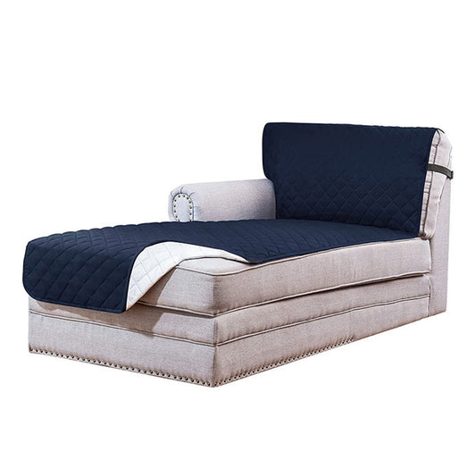 L Shaped Sectional Sofa Chaise Lounge Slipcover Sofa Protector -Navy