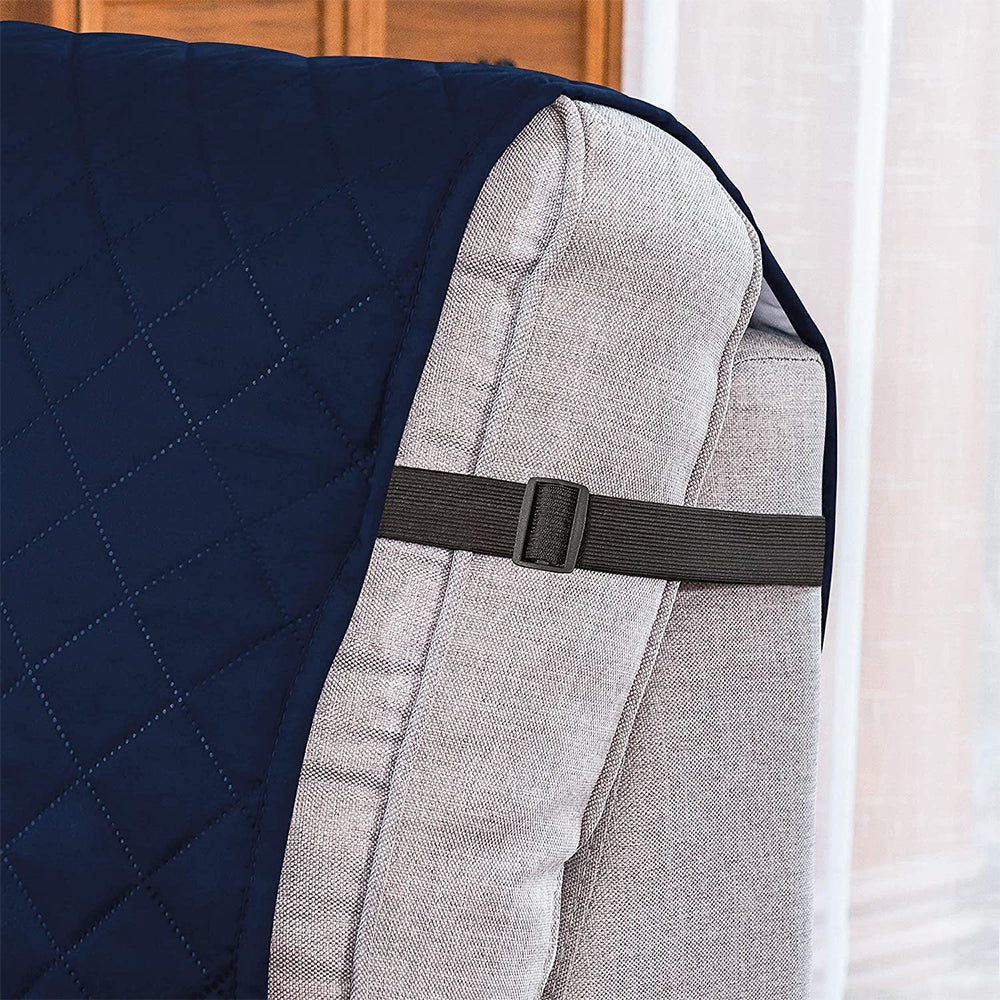 L Shaped Sectional Sofa Chaise Lounge Slipcover Sofa Protector -Navy