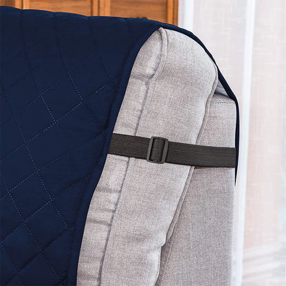 L Shaped Sectional Sofa Chaise Lounge Slipcover Sofa Protector -Navy
