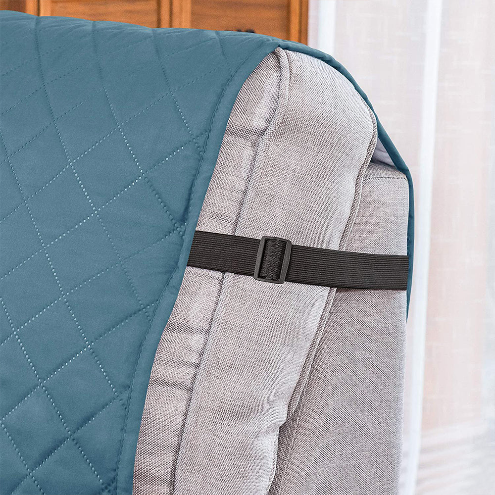 L Shaped Sectional Sofa Chaise Lounge Slipcover Sofa Protector -Blue