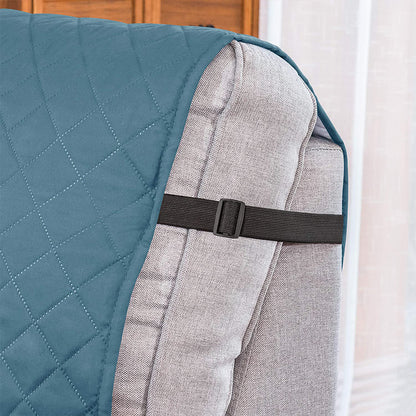 L Shaped Sectional Sofa Chaise Lounge Slipcover Sofa Protector -Blue