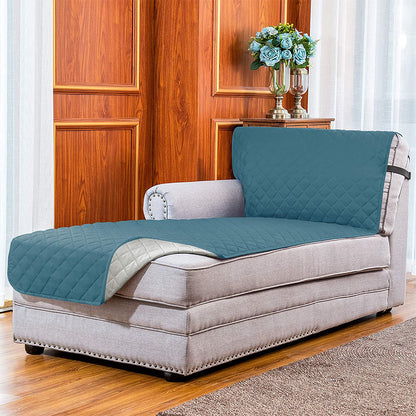 L Shaped Sectional Sofa Chaise Lounge Slipcover Sofa Protector -Blue