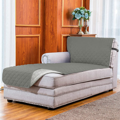 L Shaped Sectional Sofa Chaise Lounge Slipcover Sofa Protector -Grey