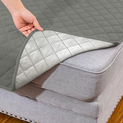 L Shaped Sectional Sofa Chaise Lounge Slipcover Sofa Protector -Grey