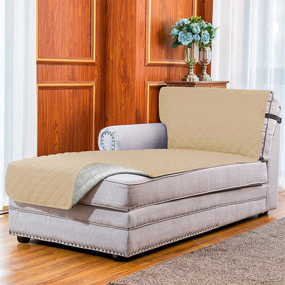 L Shaped Sectional Sofa Chaise Lounge Slipcover Sofa Protector -Khaki
