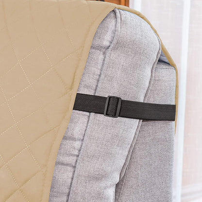 L Shaped Sectional Sofa Chaise Lounge Slipcover Sofa Protector -Khaki