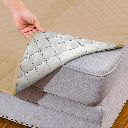 L Shaped Sectional Sofa Chaise Lounge Slipcover Sofa Protector -Khaki