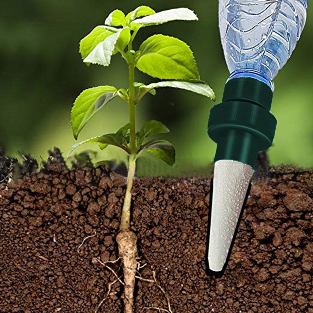 FancyGrab 8Pcs Automatic Watering Spikes Bottle Adapter Terracotta Plant Watering Stakes Automatic Irrigation System