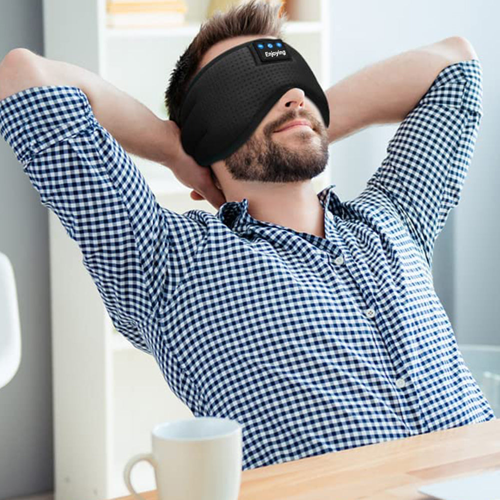 Sleep Eye mask Headphones with Wireless Bluetooth 5.2 Headband Music Sleeping Eye Mask Earbuds