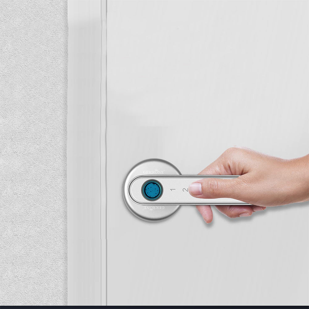 Door Lock Fingerprint Smart Digital Lever Keyless Entry Door Lock with App -Sliver