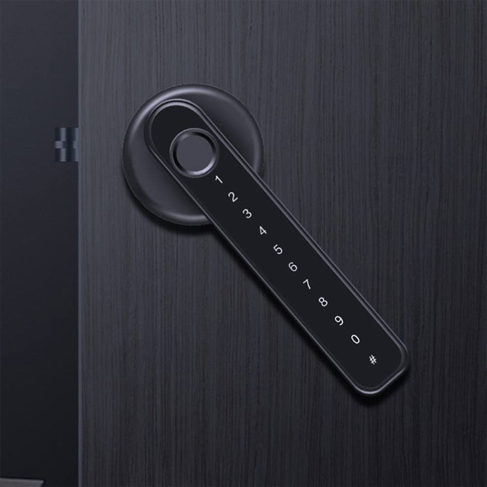 Door Lock Fingerprint Smart Digital Lever Keyless Entry Door Lock with App -Black