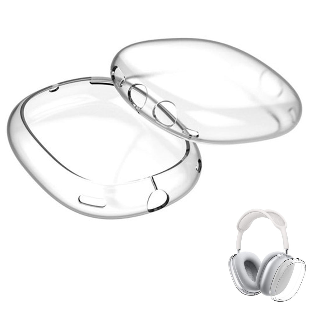 Case Cover for AirPods Apple Max Headphones Clear Case Protective Cover -White
