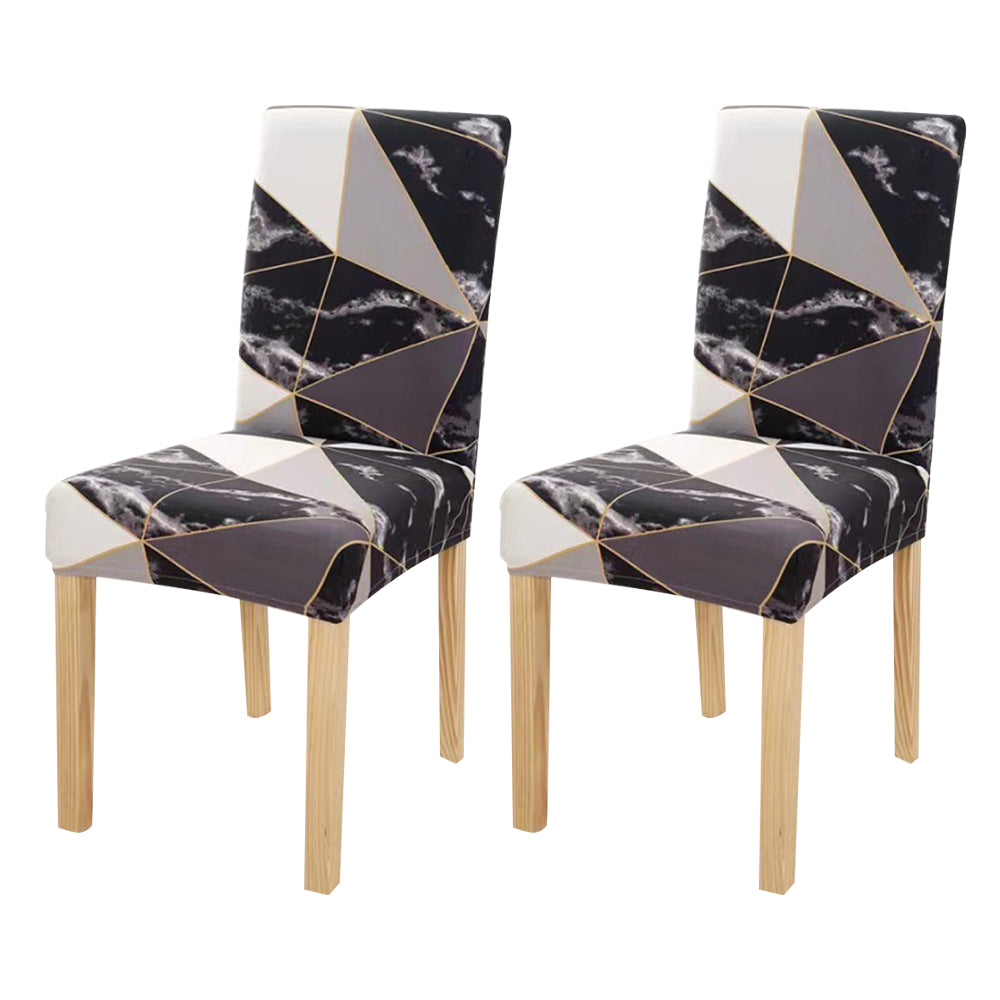 2pcs Chair Slipcovers Removable Universal Stretch Elastic Chair Protector Covers -Style 4