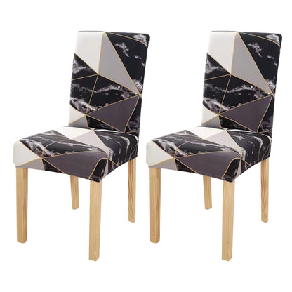 2pcs Chair Slipcovers Removable Universal Stretch Elastic Chair Protector Covers -Style 4