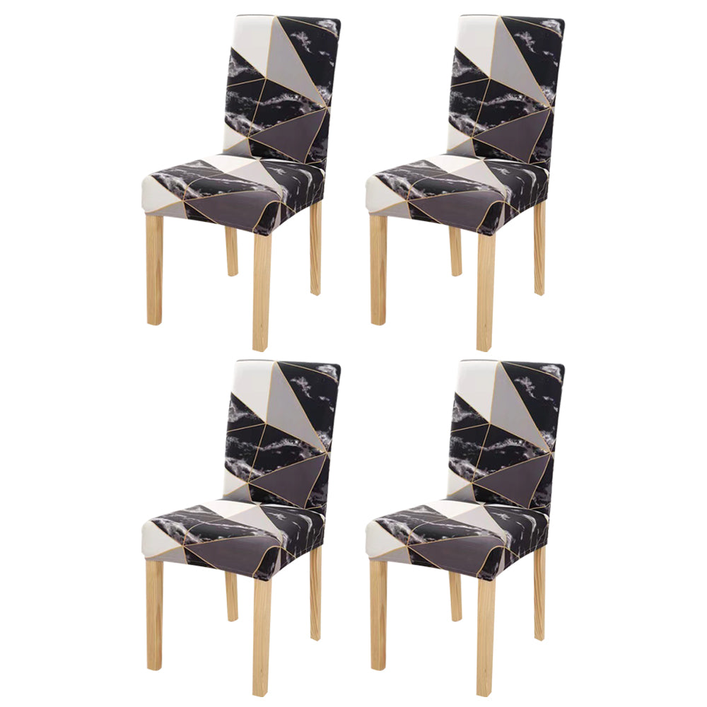 4pcs Chair Slipcovers Removable Universal Stretch Elastic Chair Protector Covers -Style 4