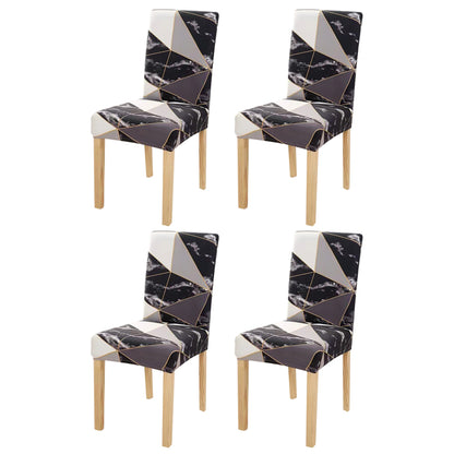 4pcs Chair Slipcovers Removable Universal Stretch Elastic Chair Protector Covers -Style 4