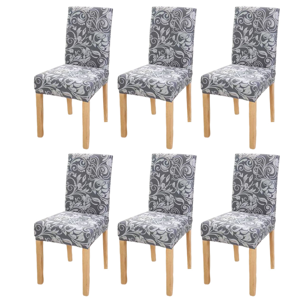 6pcs Chair Slipcovers Removable Universal Stretch Elastic Chair Protector Covers -Style 3