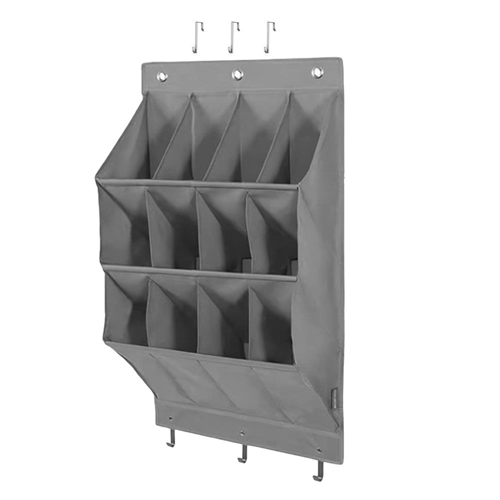 Multi Pockets Over the Door Shoe Organizer Hanging Shoes Storage Bag with Hooks for Closet and Dorm Narrow Door