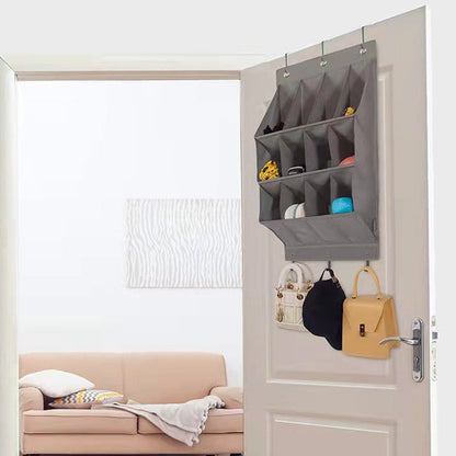 Multi Pockets Over the Door Shoe Organizer Hanging Shoes Storage Bag with Hooks for Closet and Dorm Narrow Door